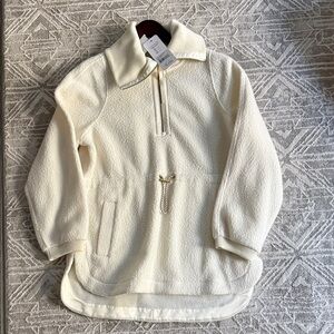 Varley Ecru Half-Zip Fleece Pullover